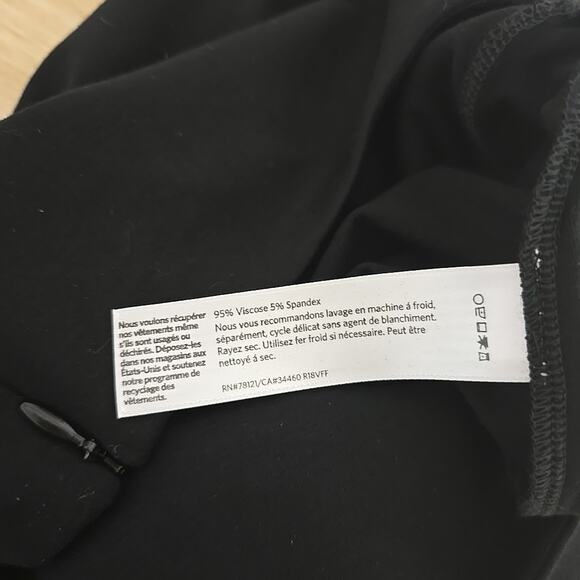 NWT Eileen Fisher Jumpsuit Women Small Black Stretch Jersey Wide Leg Faux Wrap - Picture 4 of 10